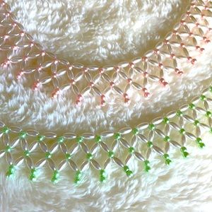 VTG UNIQUE SET of 2  pearl bead choker necklaces